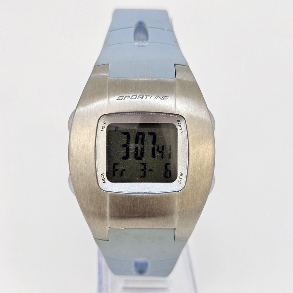 Sportline Heart‎ Rate Women's Watch 35MM Gray Plastic Bands New Battery